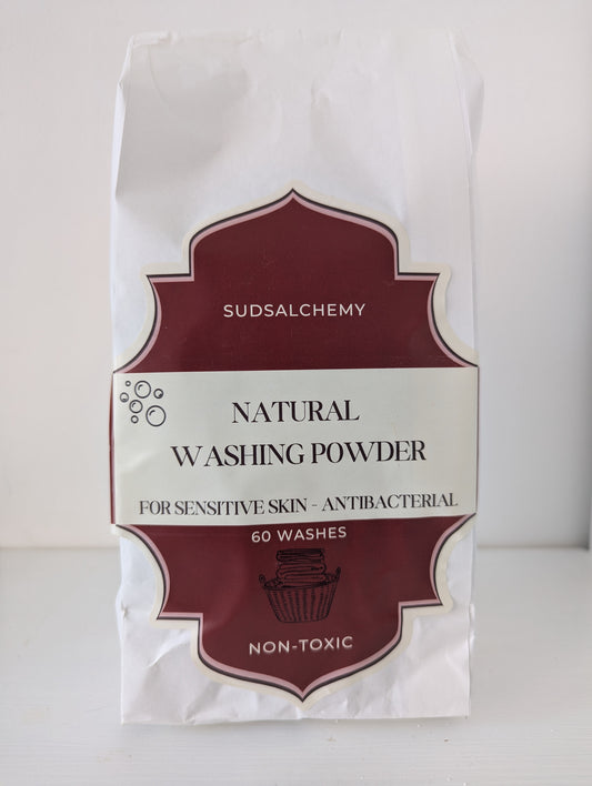 SudsAlchemy Natural Washing Powder - 60 washes, Antibacterial, Non-Toxic, Eco Friendly - for Sensitive Skin  //  Grapefruit